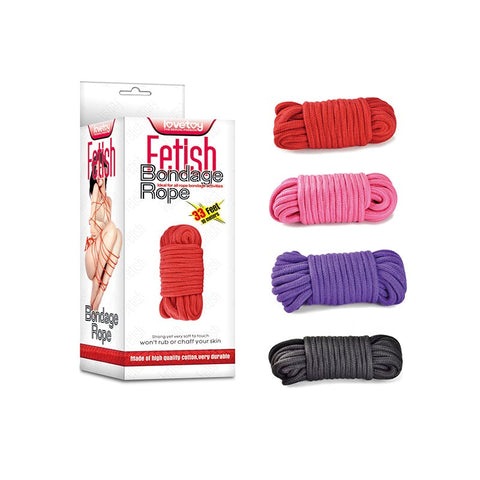 Lovetoy Fetish Bondage Play Rope 10m Premium Japanese Cotton BDSM Rope - Cuffs And Restraints