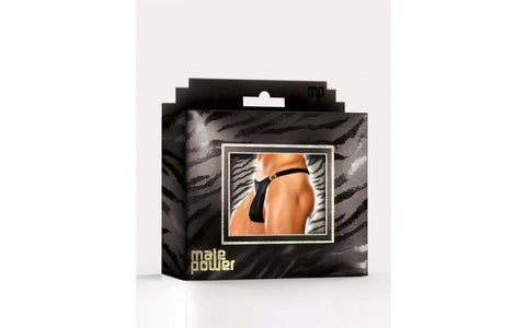 Male Power Bong Clip Ultra Comfortable Mens Thong Black with Secure Positioning - Mens Briefs And Boxers