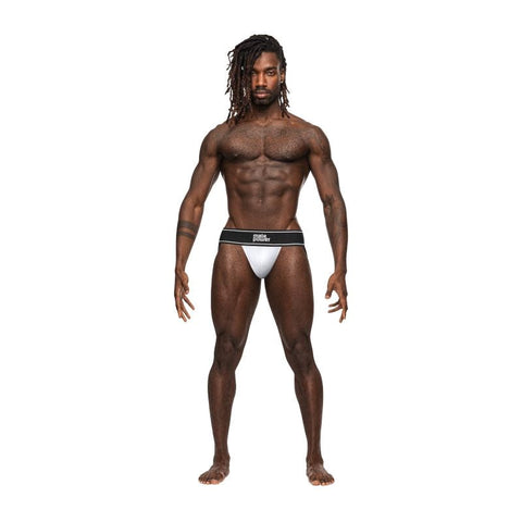 Male Power Modal Rib Mens Jock White Premium Modal Fabric Support - Jocks and G-Strings