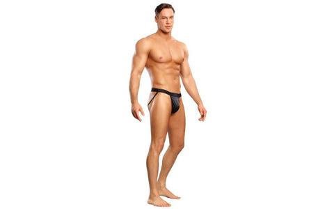 Male Power Satin Sexy Mens Jock Lycra Black Premium Support Underwear - Jocks and G-Strings