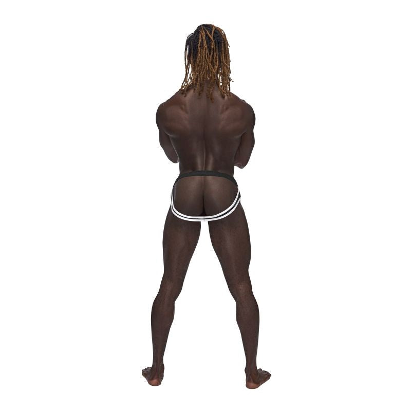 Male Power Sport Breathable Mens Mesh Jock Black Athletic Support - Jocks and G-Strings