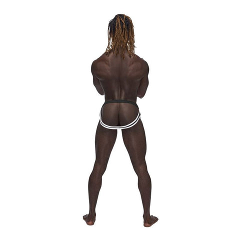 Male Power Sport Breathable Mens Mesh Jock Black Athletic Support - Jocks and G-Strings