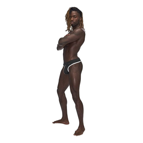 Male Power Sport Cool and Sexy Mens Mesh Thong Black Athletic Underwear - Mens Briefs And Boxers