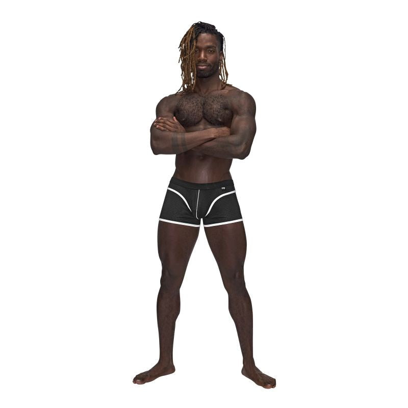 Male Power Sport Mesh Breathable Mens Mini Short Black Athletic Underwear - Mens Briefs And Boxers