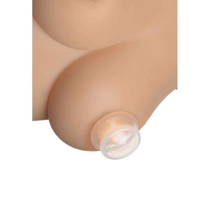XR Brands Master Series Clear Plungers Fetish Nipple Suckers with Dual Sizes - - Nipple and Clit Clamps