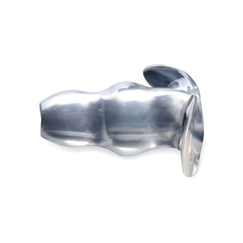 XR Brands Master Series Clear View Hollow Anal Plug with Transparent Design - - Butt Plugs