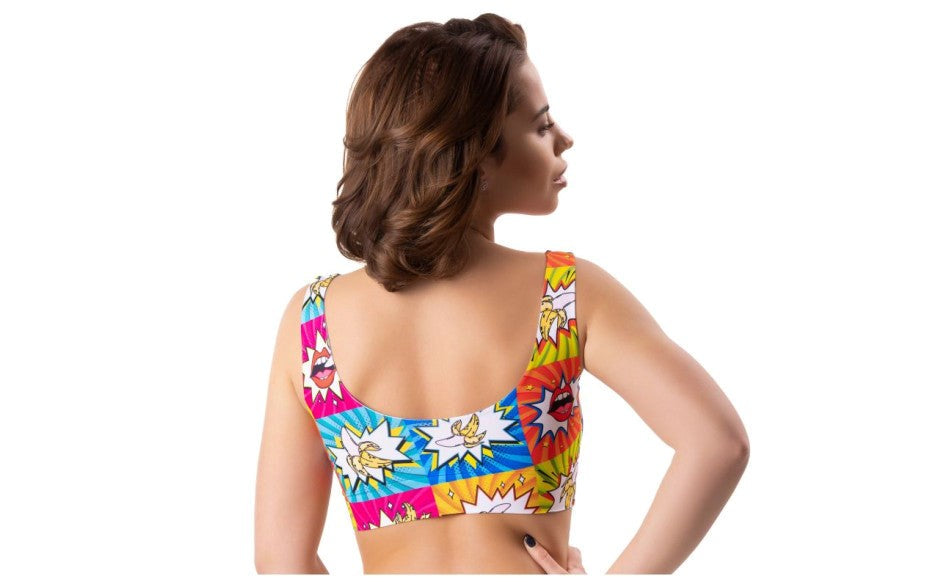 Mememe Lingerie Comics Curios Womens Crop Top with Seamless Design - - Bras and Bra Sets