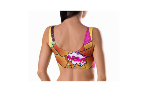 Mememe Lingerie Comics Hot Sexy Womens Crop Top with Moisture Management - Bras and Bra Sets