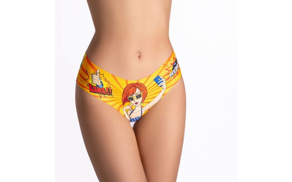 Mememe Lingerie Comics Insta Girl Slip Womens Underwear Seamless Comfort - - G-Strings, Panties and Shorts