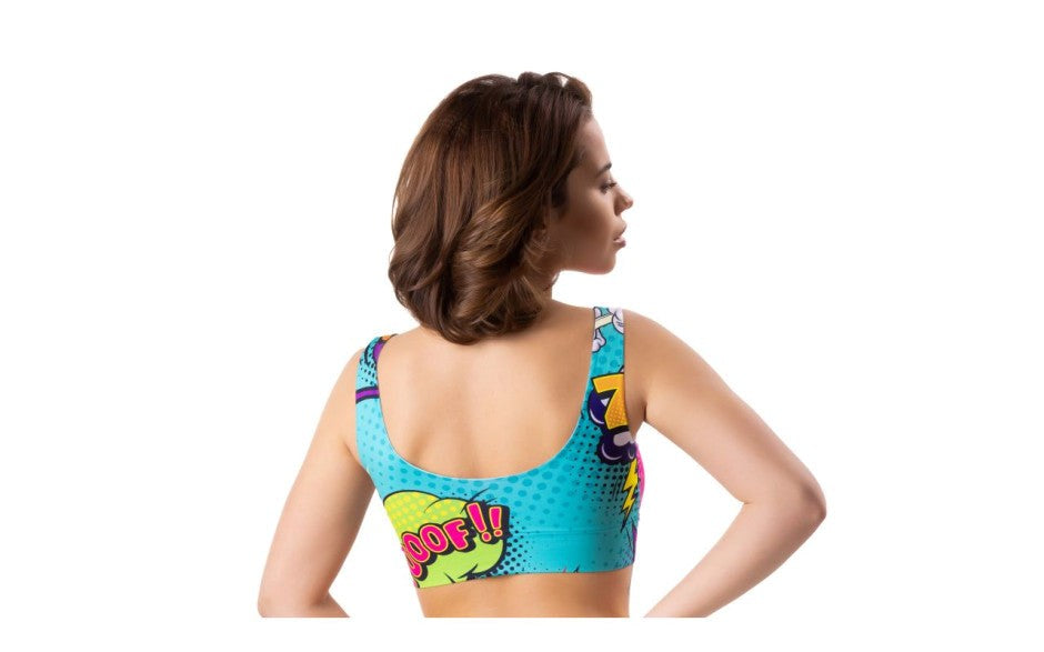 Mememe Lingerie Comics Oh Womens Crop Top Athletic Comfort Support - - Bras and Bra Sets