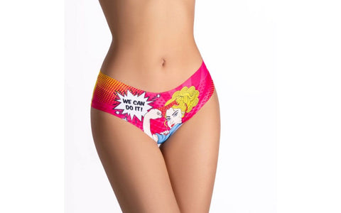 Mememe Lingerie Comics Strong Girl Slip Womens Sexy Panties Premium Intimacy - G-Strings, Panties and Shorts