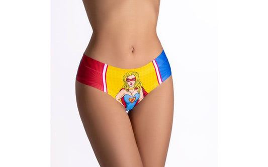 Mememe Lingerie Comics Wonder Girl Slip Womens Pantie Premium Comfort - - G-Strings, Panties and Shorts