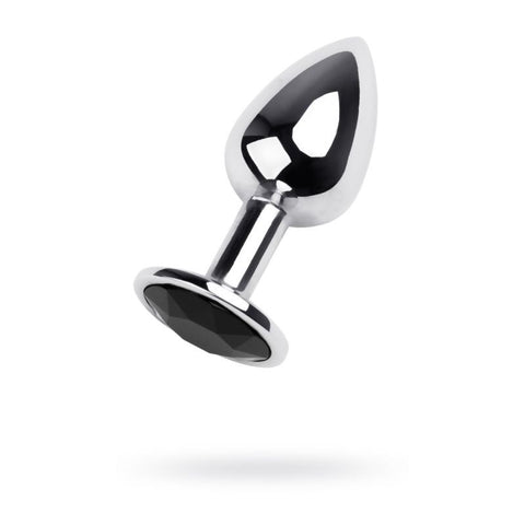 ToyFa Metal Silver Metal Anal Plug With Coloured Gem Small Weighted Design - Butt Plugs