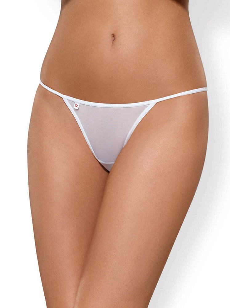 Obsessive Luiza Sexy Womens Thong White Premium Lace Lingerie - - G-Strings, Panties and Shorts