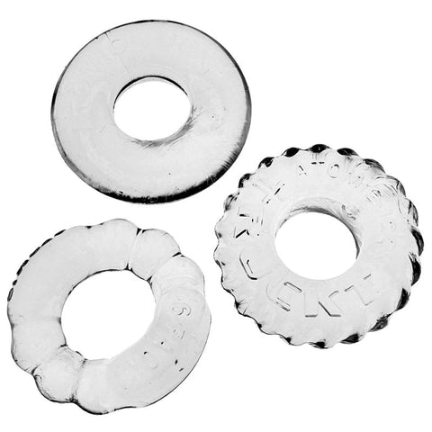 OxBalls Bonemaker 3 Piece Stretchy Mens Cock Ring Set for Enhanced Erection - Stretchy Cock Rings