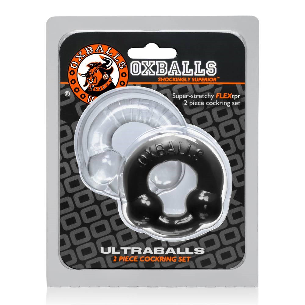 OxBalls Ultraballs 2 Pack Mens Stretchy Cock Rings Enhanced Blood Flow - Stretchy Cock Rings