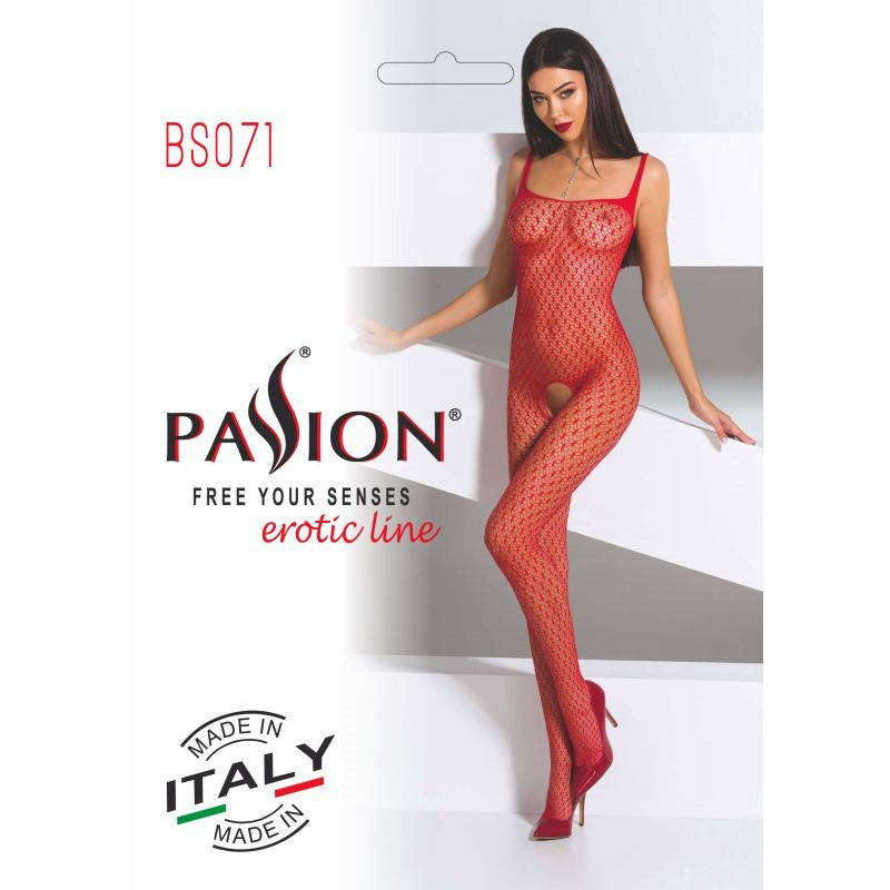 Passion Lingerie Stylish Fine Mesh Bodystocking BS071 Premium Mesh Design - - Body Stockings