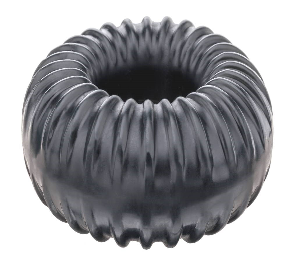 Perfect Fit Ribbed Stretchy Cock Ring with Enhanced Texture Design - - Stretchy Cock Rings