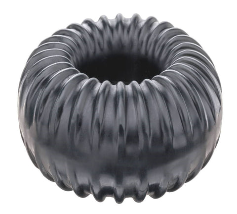 Perfect Fit Ribbed Stretchy Cock Ring with Enhanced Texture Design - Stretchy Cock Rings