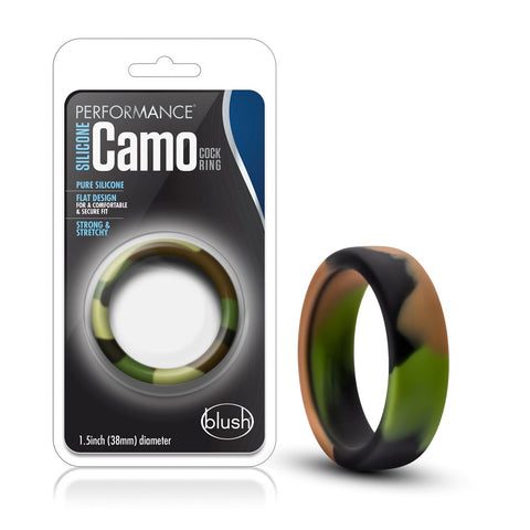 Blush Novelties Performance Silicone Camo Mens Stretchy Cock Ring Premium - Stretchy Cock Rings