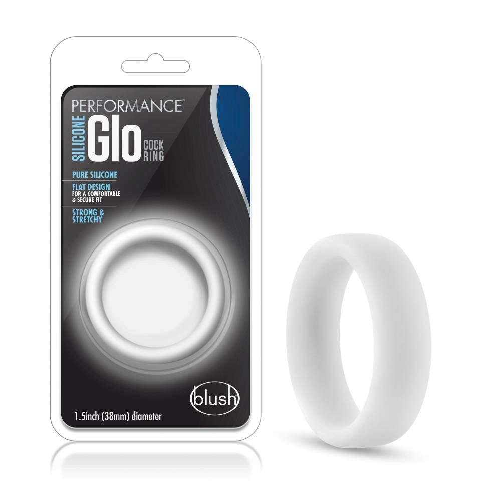 Blush Novelties Performance Silicone Glo Soft and Stretchy Mens Cock Ring - Stretchy Cock Rings