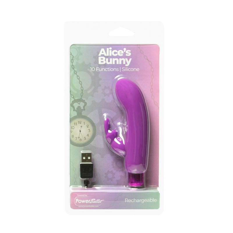 BMS Factory PowerBullet Alices Bunny Rechargeable Bullet Vibrator with Rabbit Sleeve - - Bullet Vibrators