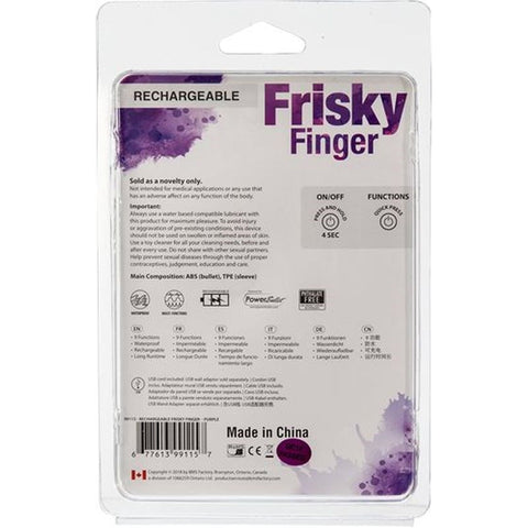 BMS Factory PowerBullet Rechargeable Frisky Finger Adult Massager Vibrator - Finger and Tongue Vibrators