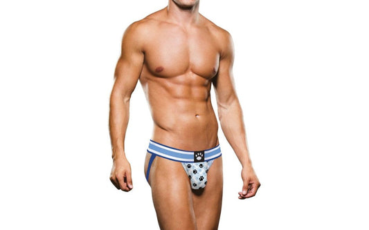 Prowler Blue Paw Sexy Mens Jock Strap with Bold Paw Print Design - - Jocks and G-Strings