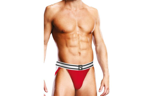 Prowler Simple and Classic Mens Jock Strap Red/White No Slip Support - - Jocks and G-Strings