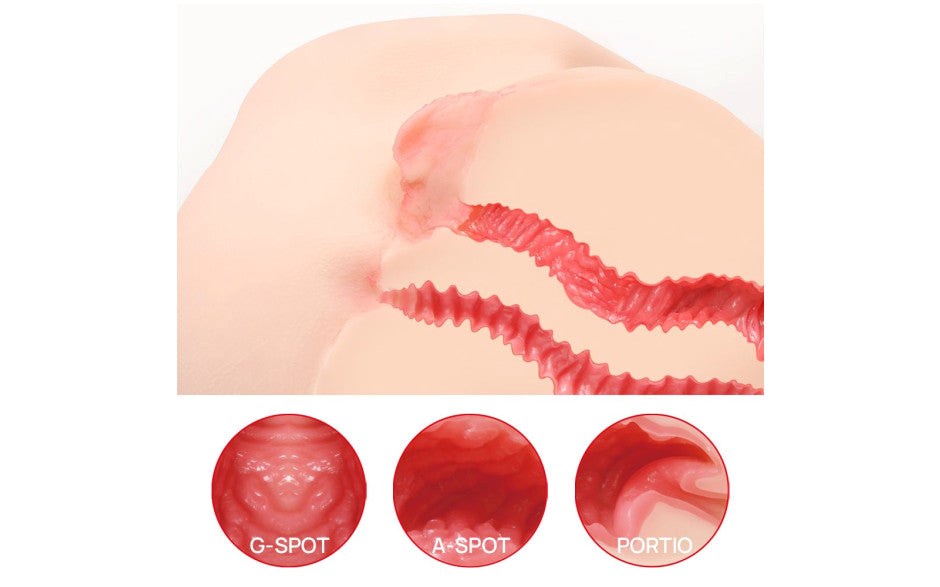 Kokos Vanilla Onahole Edn 4 Dual Layer Pussy & Ass Stroker Realistic - - Masturbators and Strokers