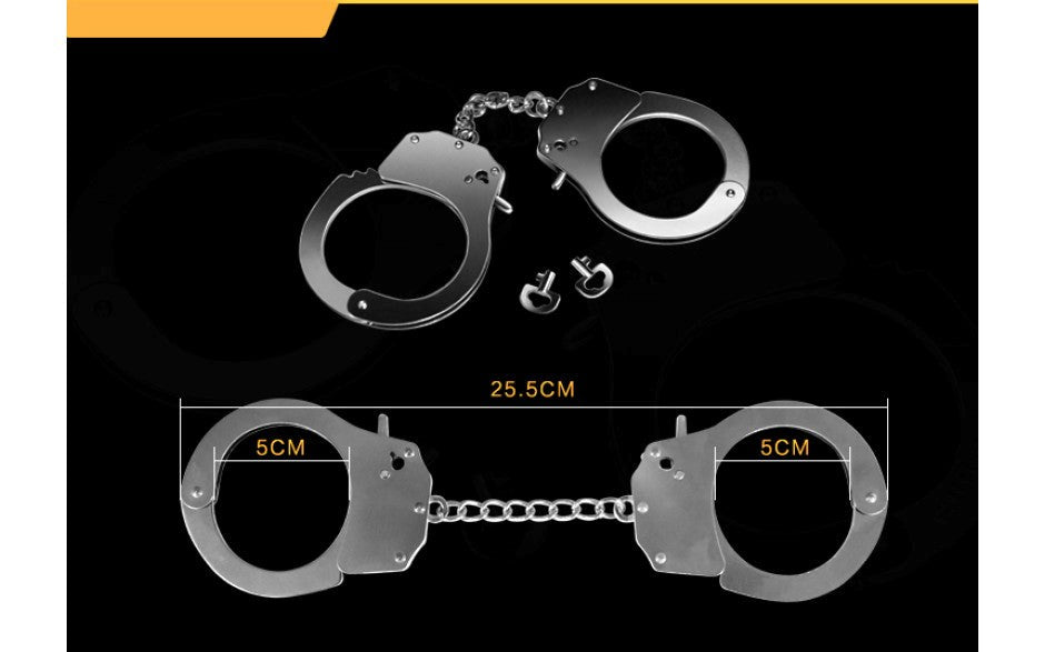 Lovetoy Fetish Pleasure Metal Hand Cuff Silver Professional Restraints - Cuffs And Restraints