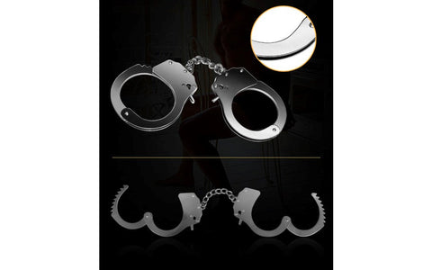 Lovetoy Fetish Pleasure Metal Hand Cuff Silver Professional Restraints - Cuffs And Restraints