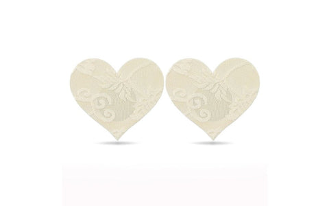 Lovetoy Lace Heart and Flower Womens Nipple Pasties Twin Pack with Lace Design - Breast and Nipple Toys