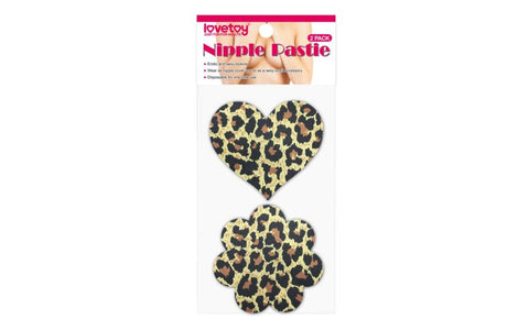 Lovetoy Leopard Sexy Nipple Pasties For Womens Twin Pack with Satin Design - Breast and Nipple Toys