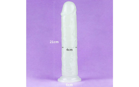 Lovetoy Lumino Play Suction Cup Realistic Dildo 8 Inch with Glow Technology - Realistic Dildos