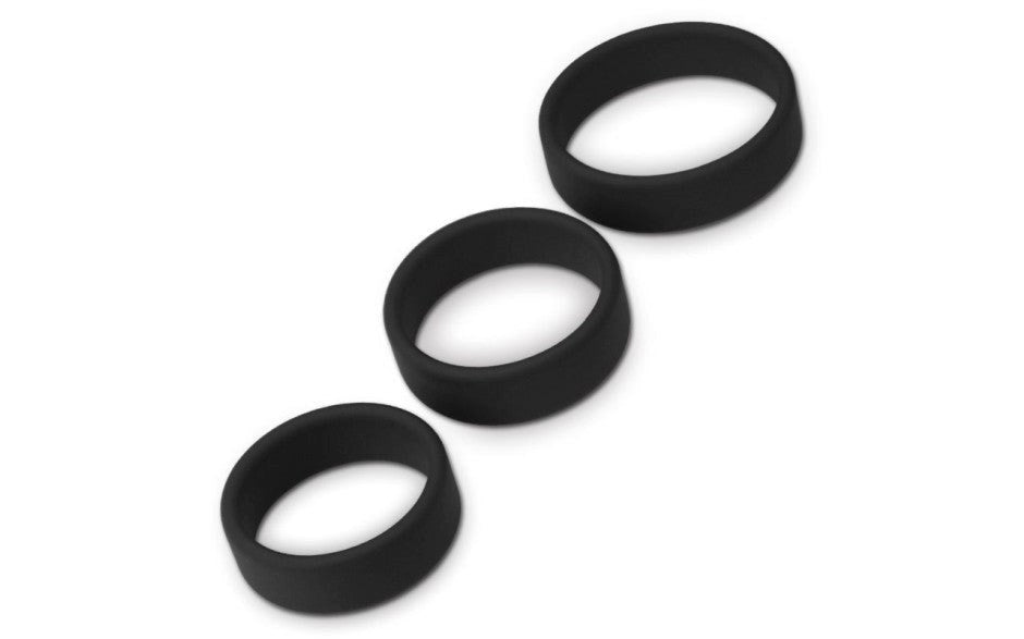 Lovetoy Pro Stretchy Silicone Cock Rings Set 3 Piece Premium Enhancement - - Cock Ring Sets