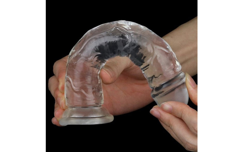 Lovetoy Super Realistic Clear Dildo 7 Inch with Suction Cup Base - - Realistic Dildos