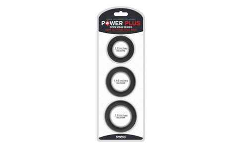 Lovetoy Thick Stretchy Silicone Cock Rings Set 3 Piece Enhanced Erection - Cock Ring Sets