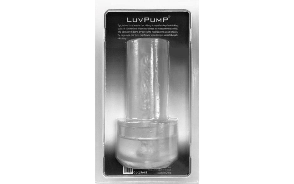 Shots Toys LuvPump Magic Sleeve Realistic Pussy Stroker Large Clear Silicone - - Masturbators and Strokers
