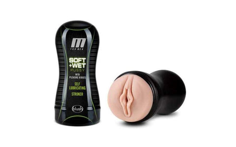 Blush Novelties M for Men Soft & Wet Mens Stroker Cup Pussy Masturbator - Masturbators and Strokers