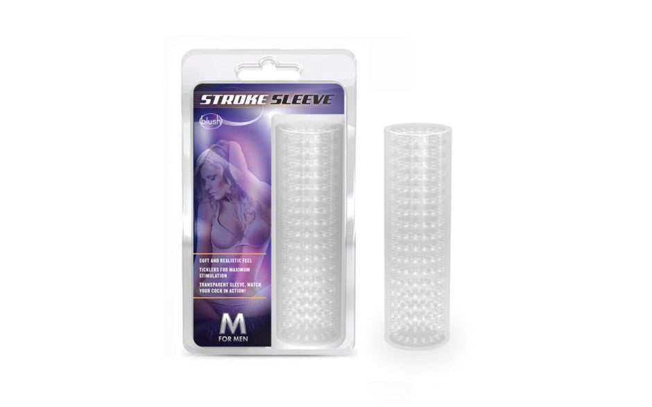M For Men Stroke Male Masturbator Sleeve Clear - - Masturbators and Strokers