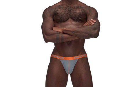 Male Power Casanova Uplift Male Jock Grey L/XL with Boosting Support Pouch - Jocks and G-Strings
