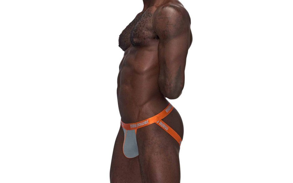 Male Power Casanova Uplift Male Jock Grey L/XL with Boosting Support Pouch - Jocks and G-Strings