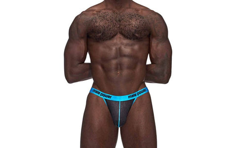 Male Power Casanova Uplift Micro Mens Thong Black S/M with Uplift Pouch - Mens Briefs And Boxers