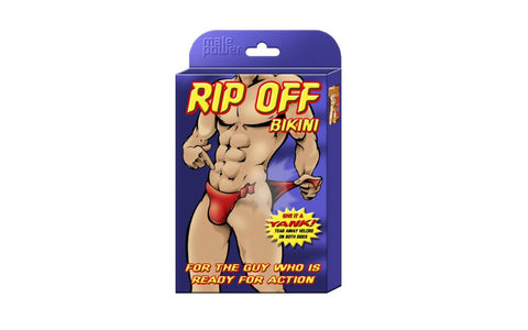 Male Power Rip Off Bikini Novelty Underwear Black with Velcro Quick Release - Party Gifts and Novelties