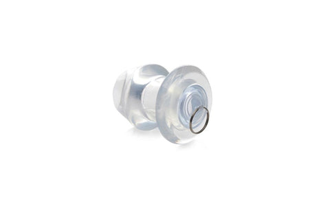 XR Brands Master Series Ass Bung Clear Hollow Anal Dilator 3 Inch Medium - Butt Plugs