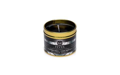 XR Brands Master Series Fever Black Hot Wax Candle Temperature Play - Bath and Intimate Fragrances