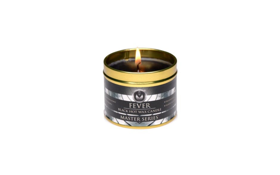 XR Brands Master Series Fever Black Hot Wax Candle Temperature Play - - Bath and Intimate Fragrances