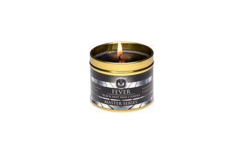 XR Brands Master Series Fever Black Hot Wax Candle Temperature Play - Bath and Intimate Fragrances