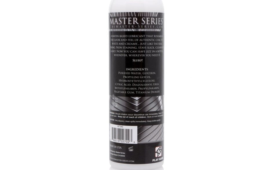 XR Brands Master Series Jizz Unscented Water Based Lubricant 236ml Realistic Lube - - Water Based Lubes